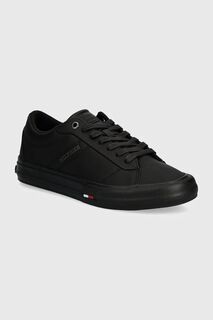 Кроссовки TH HI VULC STREET RWB LTH LOW Tommy Hilfiger, черный