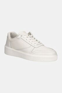 Кожаные кроссовки LOW TOP LACE UP BSKT LTH Calvin Klein, белый