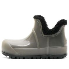 Кроссовки прозрачные короткие резиновые сапоги Ugg, черный