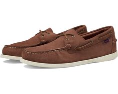 Топсайдеры Sebago Portland Rough Out, цвет Dark Brown/Brown Dark