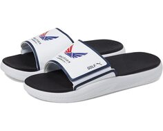 Сандалии Puma Gs-Softride Slide Volition, цвет Puma White/Puma Navy/Ski Patrol/Feather Gray