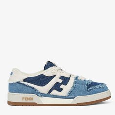 Кроссовки из денима Fendi Match, синий
