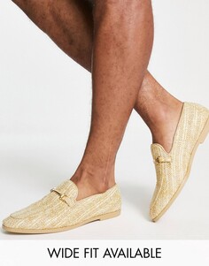 Мокасины ASOS DESIGN из рафии с натуральной подошвой