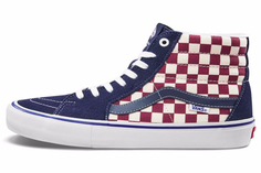 Кроссовки Sk8 Vans-Hi Pro Checkerboard - Dress Blues
