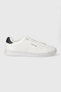 Кожаные кроссовки COURT CUP LTH PERF DETAIL Tommy Hilfiger, белый
