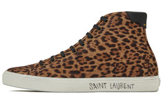 Кеды мужские высокие леопардовые Saint Laurent