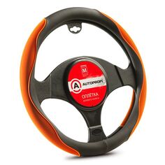 Оплетка для  руля AutoProfi Софттач,разм. М, 1/20 (AP-2021 BK/BR M) Софттач,разм. М, 1/20 (AP-2021 BK/BR M)