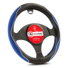 Оплетка для  руля AutoProfi Софттач,разм. М, 1/20 (AP-2021 BK/BL M) Софттач,разм. М, 1/20 (AP-2021 BK/BL M)