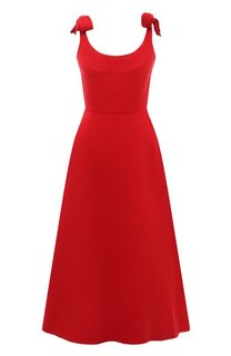 Платье из шерсти и шелка Valentino