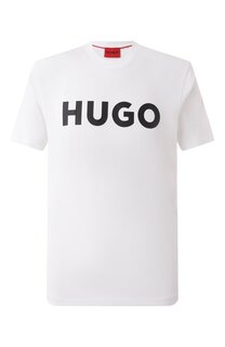 Хлопковая футболка HUGO