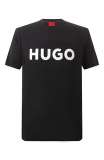 Хлопковая футболка HUGO