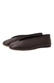 Кожаные балетки Duck Moschino