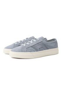 Замшевые кеды Santoni
