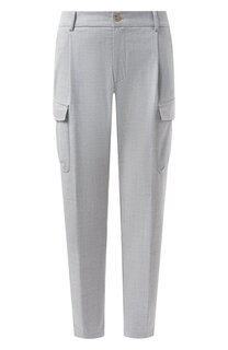 Брюки-карго из шерсти и вискозы Windsor