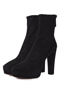Замшевые ботильоны Saint Honore Aquazzura