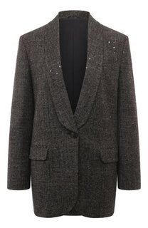 Жакет из шерсти и льна Brunello Cucinelli