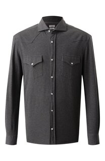 Хлопковая рубашка Brunello Cucinelli