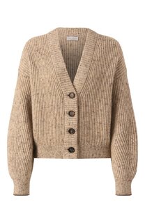 Кардиган из шерсти и льна Brunello Cucinelli