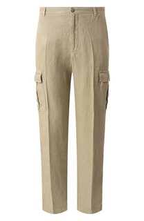 Льняные брюки-карго 120% Lino