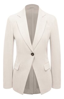 Жакет из хлопка и льна Brunello Cucinelli