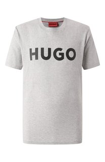 Хлопковая футболка HUGO