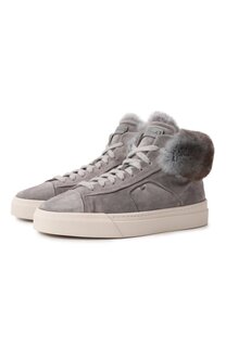 Замшевые кеды Santoni