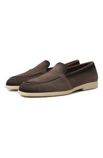 Замшевые лоферы Santoni