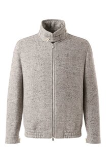 Бомбер из шерсти и шелка Brunello Cucinelli