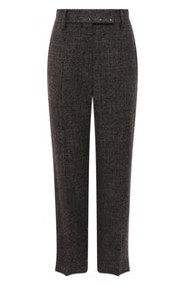 Брюки из шерсти и льна Brunello Cucinelli