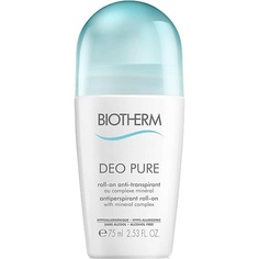 Дезодорант-ролик BIOTHERM Шариковый дезодорант-антиперспирант с минеральным комплексом Deo Pure Tri-active Roll-on 75.0