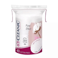 Ватные диски CLEANIC Pure Effect Гигиенические ватные диски овальные 40.0