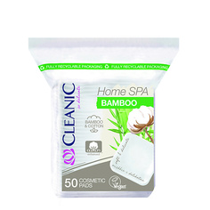 Ватные диски CLEANIC Home Spa Bamboo Гигиенические ватные диски квадратные 50.0