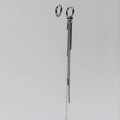 Серьги РЕСУРС Асимметричные серьги со съемными цепями