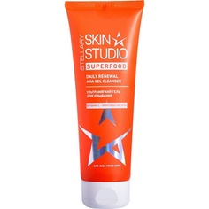 Гель для умывания STELLARY SKIN STUDIO Ультрамягкий гель для умывания Superfood Daily Renewal Aha Gel Cleanser