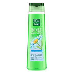 Шампунь для волос ЧИСТАЯ ЛИНИЯ Шампунь Восстанавливающий питание и мягкость для поврежденных волос с экстрактом ромашки Nature Plus 400