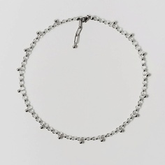 Ожерелье РЕСУРС Чокер из стеклянных бусин со стальными шарами