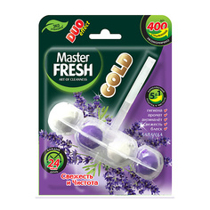 подвесной блок для унитаза MASTER FRESH Подвесной блок для унитаза DUO EFFECT 5в1 GOLD (ЛАВАНДА) 1