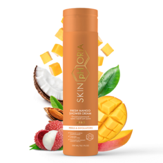 Гель для душа SKINPHORIA Отшелушивающий крем-скраб для душа Fresh Mango Shower Cream 300.0