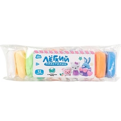 Пластилин ЛЕПИ ЛЕГКО Легкий пластилин, набор 12 нежных цветов с добавкой мята 100.0