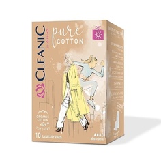 Прокладки гигиенические CLEANIC Pure Cotton Гигиенические прокладки день 10.0