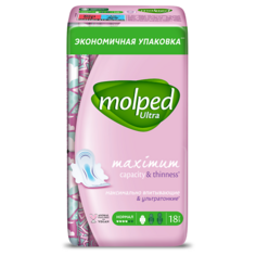 Прокладки гигиенические MOLPED Прокладки женские ULTRA Normal (нормальная впитываемость) 18.0
