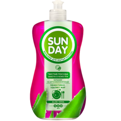 Гель для мытья посуды SUNDAY Бальзам для мытья посуды "Алоэ Вера" 500