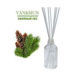 Аромадиффузор VAN&MUN Ароматический диффузор Хвойный лес с палочками для дома и офиса 100.0