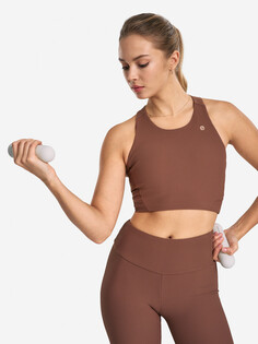 Спортивный топ бра Sensana IconicShape, Коричневый
