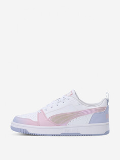 Кеды для девочек PUMA Rebound V6 Lo Blurry Dreams Jr, Голубой