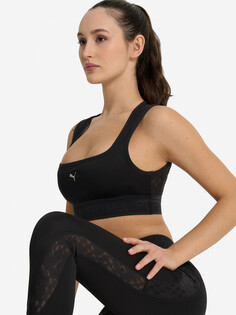 Спортивный топ бра PUMA Move Lace Bra, Черный