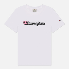 Женская футболка Champion Light Cotton Big Logo Crew Neck