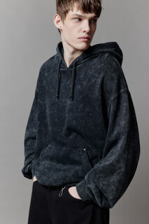 худи мужское Худи oversize с капюшоном и вареным эффектом Befree