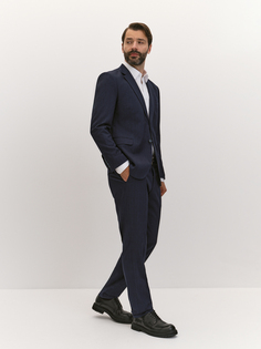 Костюмные брюки в виндзорскую клетку силуэта slim S(48) 20line