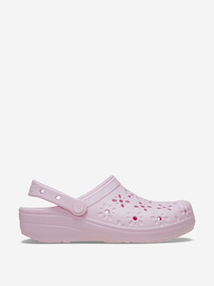 Сабо женские Crocs Classic Floral Cut Out, Розовый